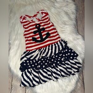 willow blossoms patriotic dress girls size 24 mo.
